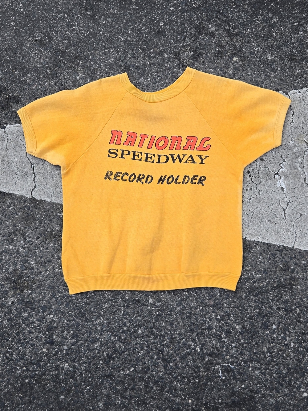 VTG 50s National Speedway Shortsleeve Raglan Sweater M/L